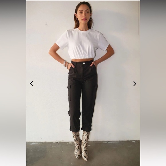 The Range MILITARY TWILL CUFFED CARGO PANT in Jet Black Size Extra Small